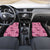 Pink Palaka Hawaii Cowboy Car Mats Puakenikeni Lei Paniolo Papale Seamless Vibes - Polynesian Pride