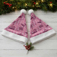 Pink Palaka Hawaii Cowboy Christmas Santa Hat Puakenikeni Lei Paniolo Papale Seamless Vibes - Polynesian Pride