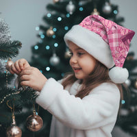 Pink Palaka Hawaii Cowboy Christmas Santa Hat Puakenikeni Lei Paniolo Papale Seamless Vibes - Polynesian Pride