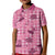 Pink Palaka Hawaii Cowboy Kid Polo Shirt Puakenikeni Lei Paniolo Papale Seamless Vibes - Polynesian Pride
