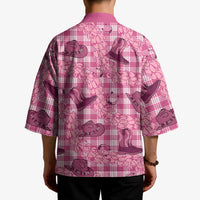 Pink Palaka Hawaii Cowboy Kimono Puakenikeni Lei Paniolo Papale Seamless Vibes LT14 - Polynesian Pride