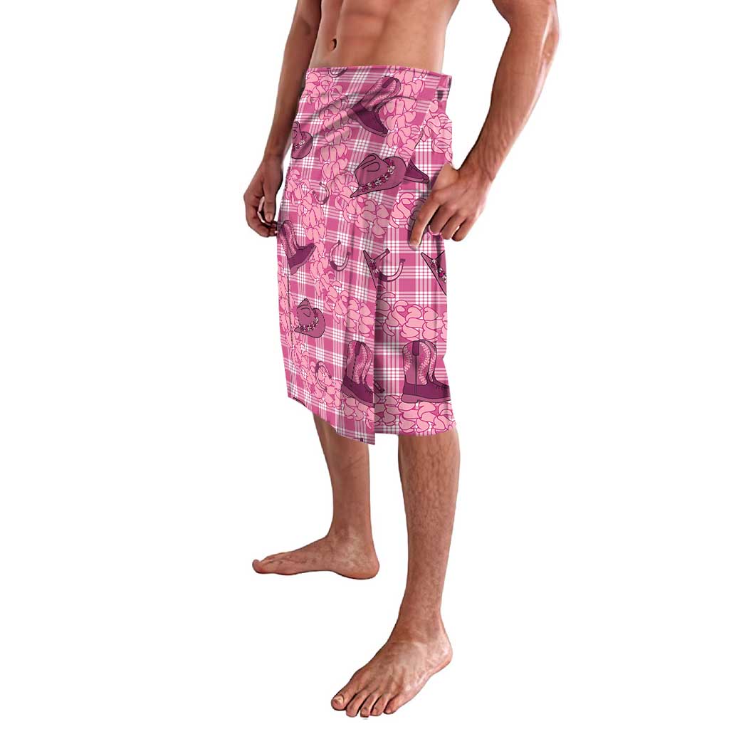 Pink Palaka Hawaii Cowboy Lavalava Puakenikeni Lei Paniolo Papale Seamless Vibes - Polynesian Pride