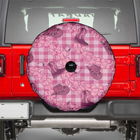 Pink Palaka Hawaii Cowboy Spare Tire Cover Puakenikeni Lei Paniolo Papale Seamless Vibes - Polynesian Pride