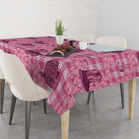Pink Palaka Hawaii Cowboy Tablecloth Puakenikeni Lei Paniolo Papale Seamless Vibes - Polynesian Pride