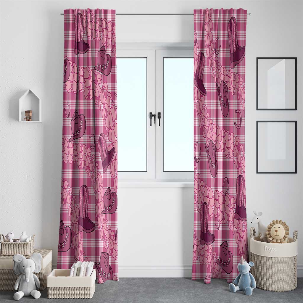 Pink Palaka Hawaii Cowboy Window Curtain Puakenikeni Lei Paniolo Papale Seamless Vibes LT14 - Polynesian Pride