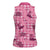 Pink Palaka Hawaii Cowboy Women Sleeveless Polo Shirt Puakenikeni Lei Paniolo Papale Seamless Vibes - Polynesian Pride