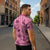 Pink Palaka Hawaii Cowboy Zipper Polo Shirt Puakenikeni Lei Paniolo Papale Seamless Vibes - Polynesian Pride