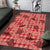 Red Palaka Hawaii Cowboy Area Rug Puakenikeni Lei Paniolo Papale Seamless Vibes - Polynesian Pride