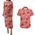 Red Palaka Hawaii Cowboy Couples Matching Puletasi and Hawaiian Shirt Puakenikeni Lei Paniolo Papale Seamless Vibes - Polynesian Pride