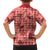 Red Palaka Hawaii Cowboy Family Matching Off The Shoulder Long Sleeve Dress and Hawaiian Shirt Puakenikeni Lei Paniolo Papale Seamless Vibes - Polynesian Pride