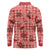 Red Palaka Hawaii Cowboy Long Sleeve Polo Shirt Puakenikeni Lei Paniolo Papale Seamless Vibes - Polynesian Pride