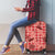 Red Palaka Hawaii Cowboy Luggage Cover Puakenikeni Lei Paniolo Papale Seamless Vibes - Polynesian Pride