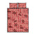 Red Palaka Hawaii Cowboy Quilt Bed Set Puakenikeni Lei Paniolo Papale Seamless Vibes - Polynesian Pride