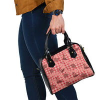 Red Palaka Hawaii Cowboy Shoulder Handbag Puakenikeni Lei Paniolo Papale Seamless Vibes LT14 - Polynesian Pride
