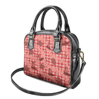 Red Palaka Hawaii Cowboy Shoulder Handbag Puakenikeni Lei Paniolo Papale Seamless Vibes LT14 - Polynesian Pride