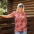 Red Palaka Hawaii Cowboy Women Polo Shirt Puakenikeni Lei Paniolo Papale Seamless Vibes - Polynesian Pride