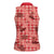 Red Palaka Hawaii Cowboy Women Sleeveless Polo Shirt Puakenikeni Lei Paniolo Papale Seamless Vibes - Polynesian Pride