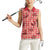Red Palaka Hawaii Cowboy Women Sleeveless Polo Shirt Puakenikeni Lei Paniolo Papale Seamless Vibes - Polynesian Pride