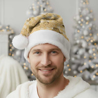 Yellow Palaka Hawaii Cowboy Christmas Santa Hat Puakenikeni Lei Paniolo Papale Seamless Vibes - Polynesian Pride