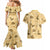 Yellow Palaka Hawaii Cowboy Couples Matching Mermaid Dress and Hawaiian Shirt Puakenikeni Lei Paniolo Papale Seamless Vibes - Polynesian Pride