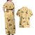 Yellow Palaka Hawaii Cowboy Couples Matching Off Shoulder Maxi Dress and Hawaiian Shirt Puakenikeni Lei Paniolo Papale Seamless Vibes - Polynesian Pride