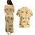 Yellow Palaka Hawaii Cowboy Couples Matching Puletasi and Hawaiian Shirt Puakenikeni Lei Paniolo Papale Seamless Vibes - Polynesian Pride