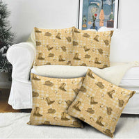 Yellow Palaka Hawaii Cowboy Pillow Cover Puakenikeni Lei Paniolo Papale Seamless Vibes LT14 - Polynesian Pride