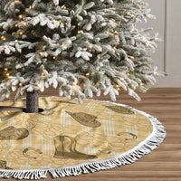 Yellow Palaka Hawaii Cowboy Tree Skirt Puakenikeni Lei Paniolo Papale Seamless Vibes - Polynesian Pride
