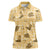 Yellow Palaka Hawaii Cowboy Women Polo Shirt Puakenikeni Lei Paniolo Papale Seamless Vibes - Polynesian Pride