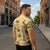 Yellow Palaka Hawaii Cowboy Zipper Polo Shirt Puakenikeni Lei Paniolo Papale Seamless Vibes - Polynesian Pride