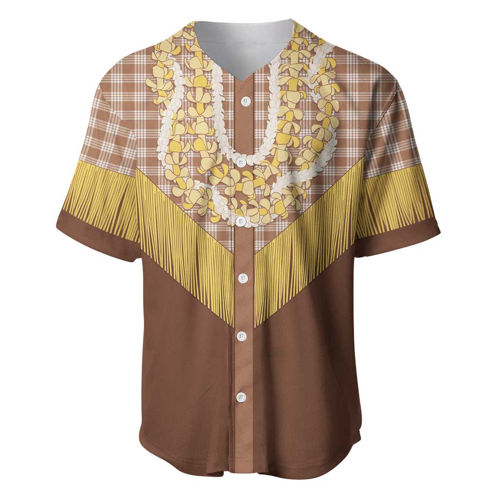 Aloha Hawaii Cowboy Custome Baseball Jersey Puakenikeni Lei Palaka Tassel Style - Polynesian Pride