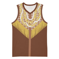 Aloha Hawaii Cowboy Custome Basketball Jersey Puakenikeni Lei Palaka Tassel Style - Polynesian Pride