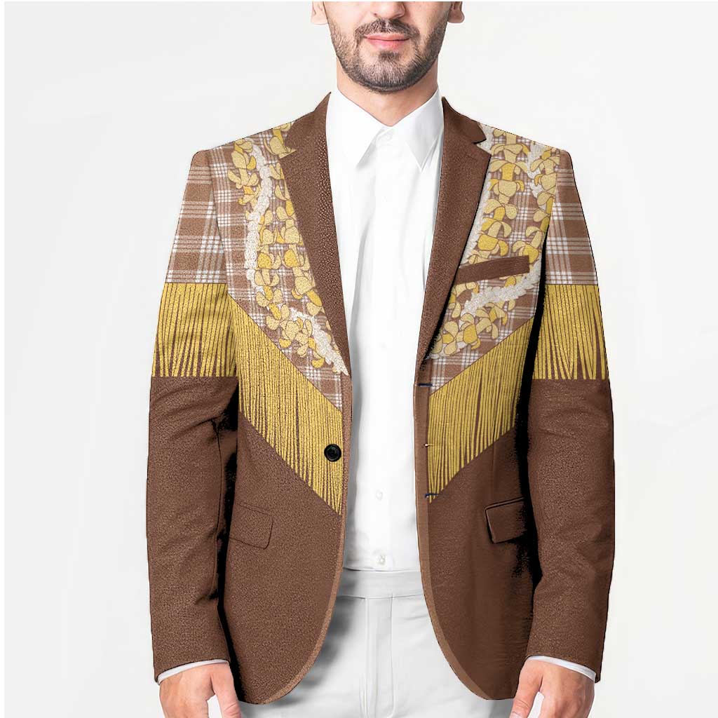 Aloha Hawaii Cowboy Custome Blazer Puakenikeni Lei Palaka Tassel Style - Polynesian Pride