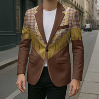 Aloha Hawaii Cowboy Custome Blazer Puakenikeni Lei Palaka Tassel Style - Polynesian Pride