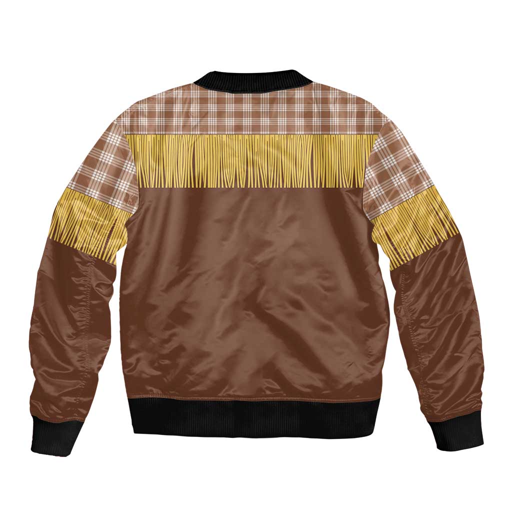 Aloha Hawaii Cowboy Custome Bomber Jacket Puakenikeni Lei Palaka Tassel Style LT14 - Polynesian Pride