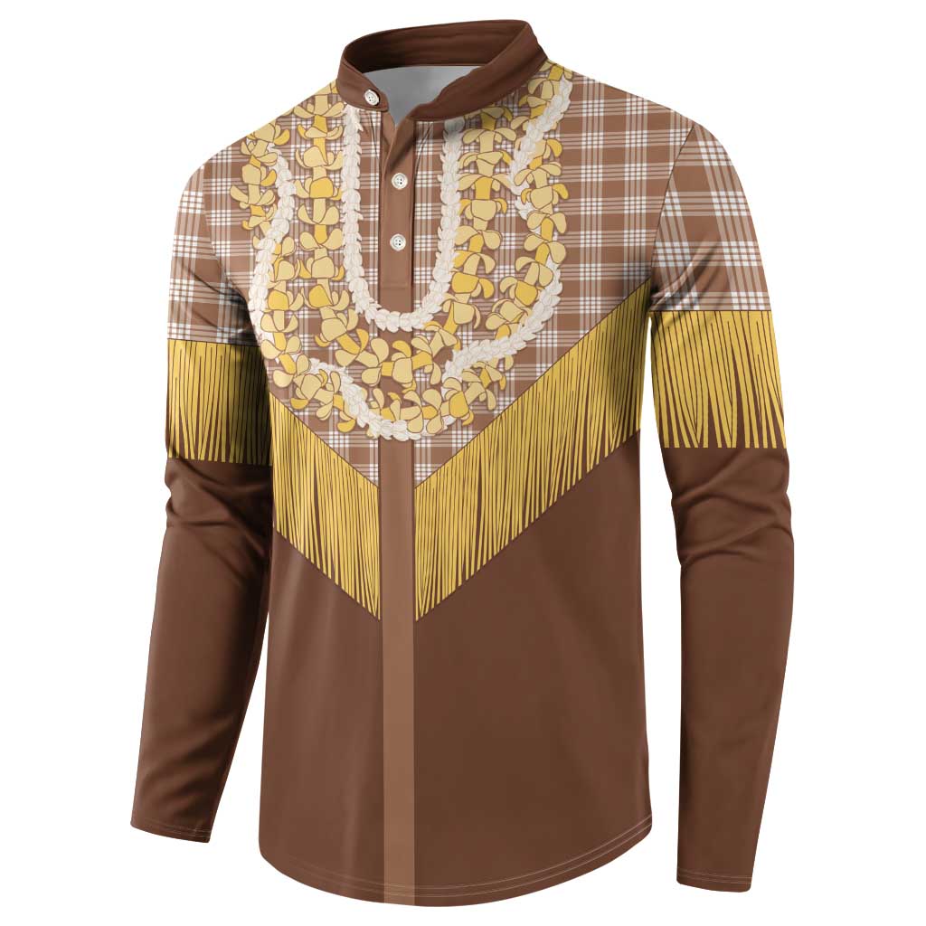 Aloha Hawaii Cowboy Custome Button Sweatshirt Puakenikeni Lei Palaka Tassel Style - Polynesian Pride
