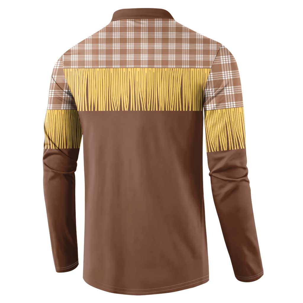 Aloha Hawaii Cowboy Custome Button Sweatshirt Puakenikeni Lei Palaka Tassel Style - Polynesian Pride