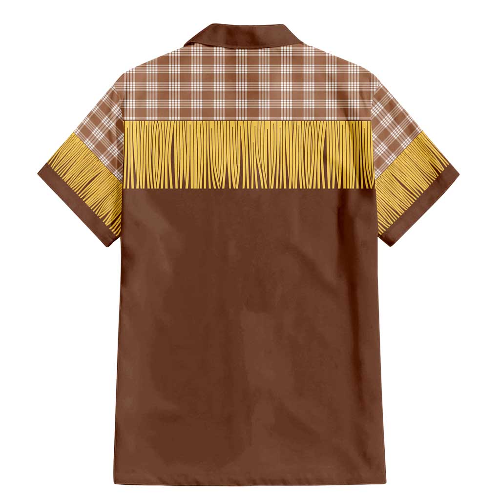 Aloha Hawaii Cowboy Custome Family Matching Mermaid Dress and Hawaiian Shirt Puakenikeni Lei Palaka Tassel Style - Polynesian Pride