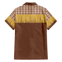 Aloha Hawaii Cowboy Custome Family Matching Short Sleeve Bodycon Dress and Hawaiian Shirt Puakenikeni Lei Palaka Tassel Style - Polynesian Pride