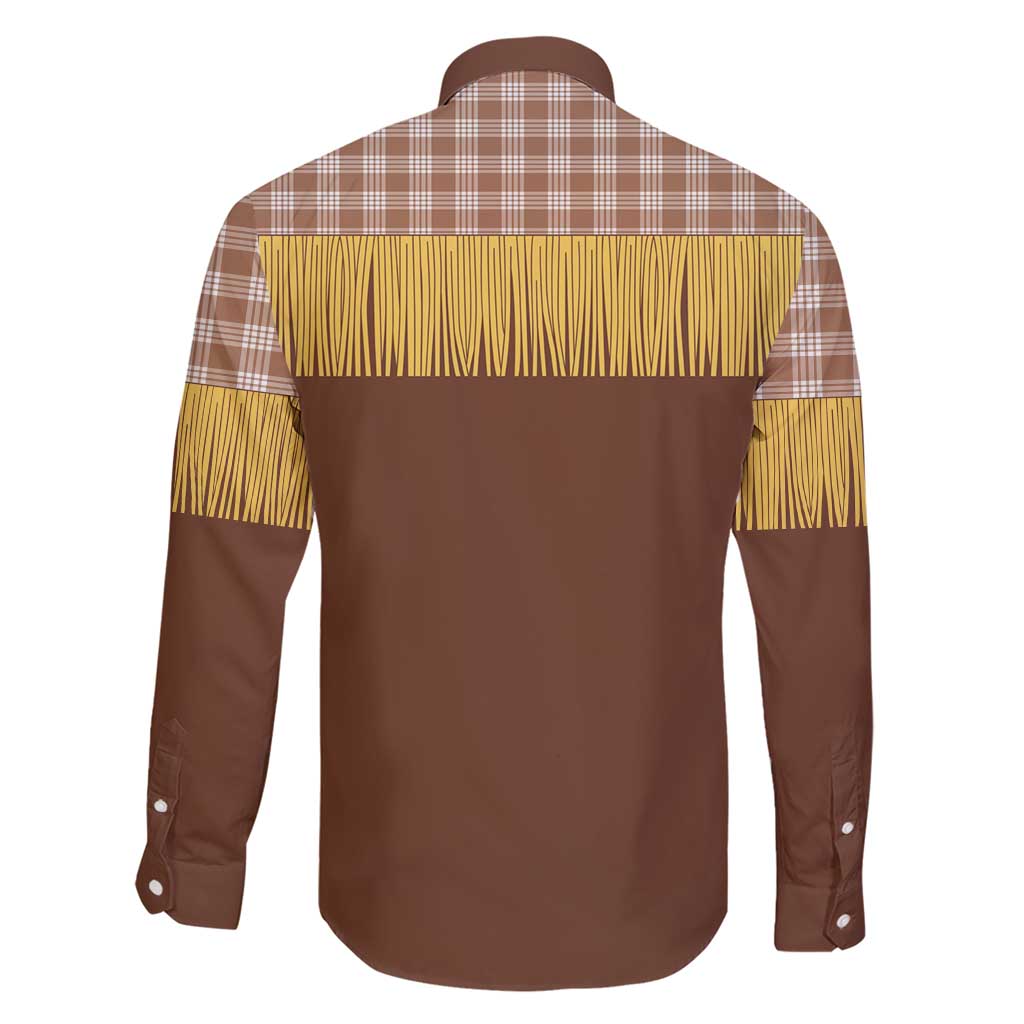 Aloha Hawaii Cowboy Custome Family Matching Short Sleeve Bodycon Dress and Hawaiian Shirt Puakenikeni Lei Palaka Tassel Style - Polynesian Pride