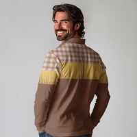 Aloha Hawaii Cowboy Custome Long Sleeve Polo Shirt Puakenikeni Lei Palaka Tassel Style - Polynesian Pride