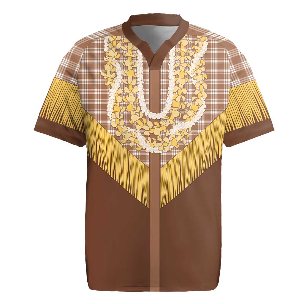 Aloha Hawaii Cowboy Custome Rugby Jersey Puakenikeni Lei Palaka Tassel Style - Polynesian Pride