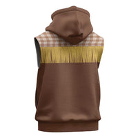 Aloha Hawaii Cowboy Custome Sleeveless Zip Hoodie Puakenikeni Lei Palaka Tassel Style LT14 - Polynesian Pride