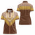 Aloha Hawaii Cowboy Custome Women Polo Shirt Puakenikeni Lei Palaka Tassel Style - Polynesian Pride