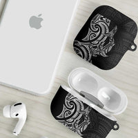 New Zealand Hammerhead Shark AirPods Case Maori Haehae Mangopare Black - Polynesian Pride
