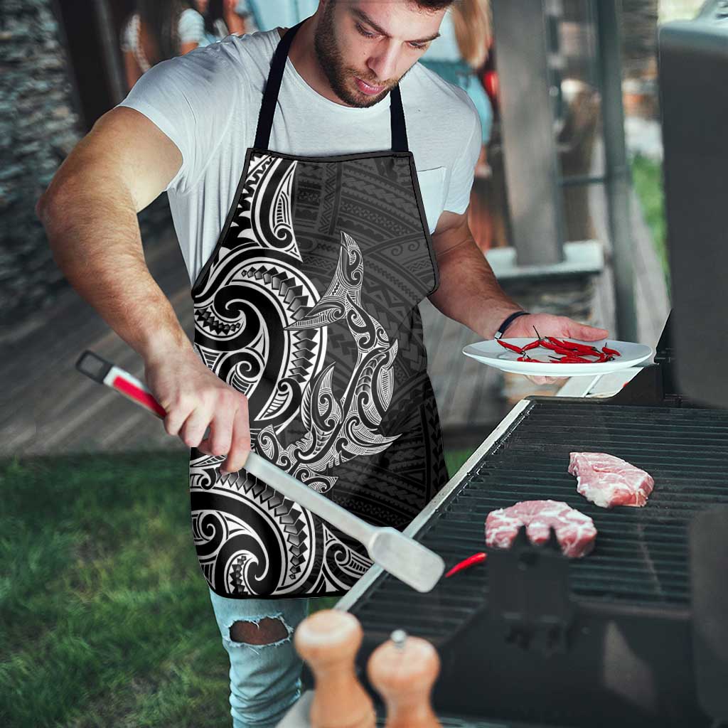 New Zealand Hammerhead Shark Apron Maori Haehae Mangopare Black - Polynesian Pride