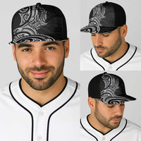 New Zealand Hammerhead Shark Baseball Net Cap Maori Haehae Mangopare Black - Polynesian Pride