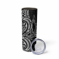 New Zealand Hammerhead Shark Skinny Tumbler Maori Haehae Mangopare Black - Polynesian Pride