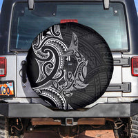 New Zealand Hammerhead Shark Spare Tire Cover Maori Haehae Mangopare Black LT14 Black - Polynesian Pride
