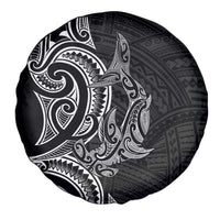 New Zealand Hammerhead Shark Spare Tire Cover Maori Haehae Mangopare Black LT14 - Polynesian Pride